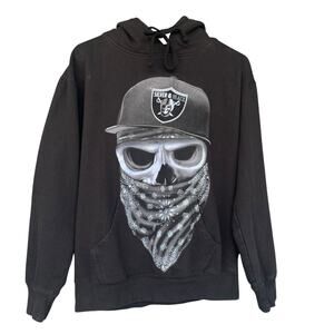 Raiders Hoodie Adult Medium Skull Bandana Football Raider Nation Goth Sportswear